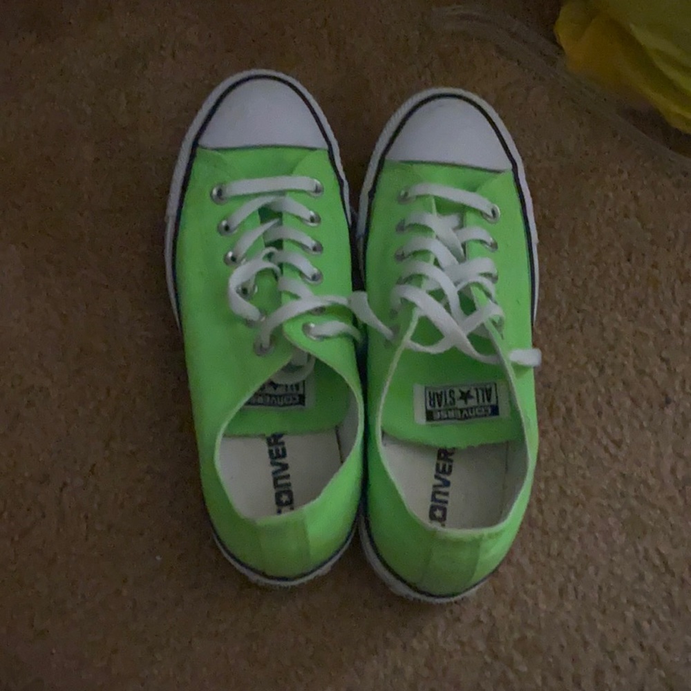 Neon green converse
